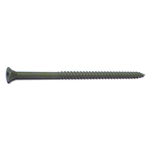 Buildright Deck Screw, 10 x 4 in, Steel, Flat Head, Square Drive, 250